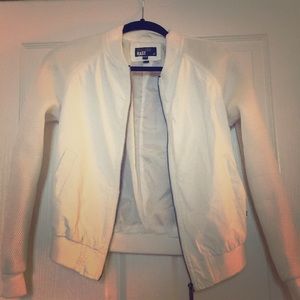 White sport bomber